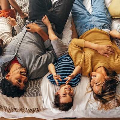 family on floor