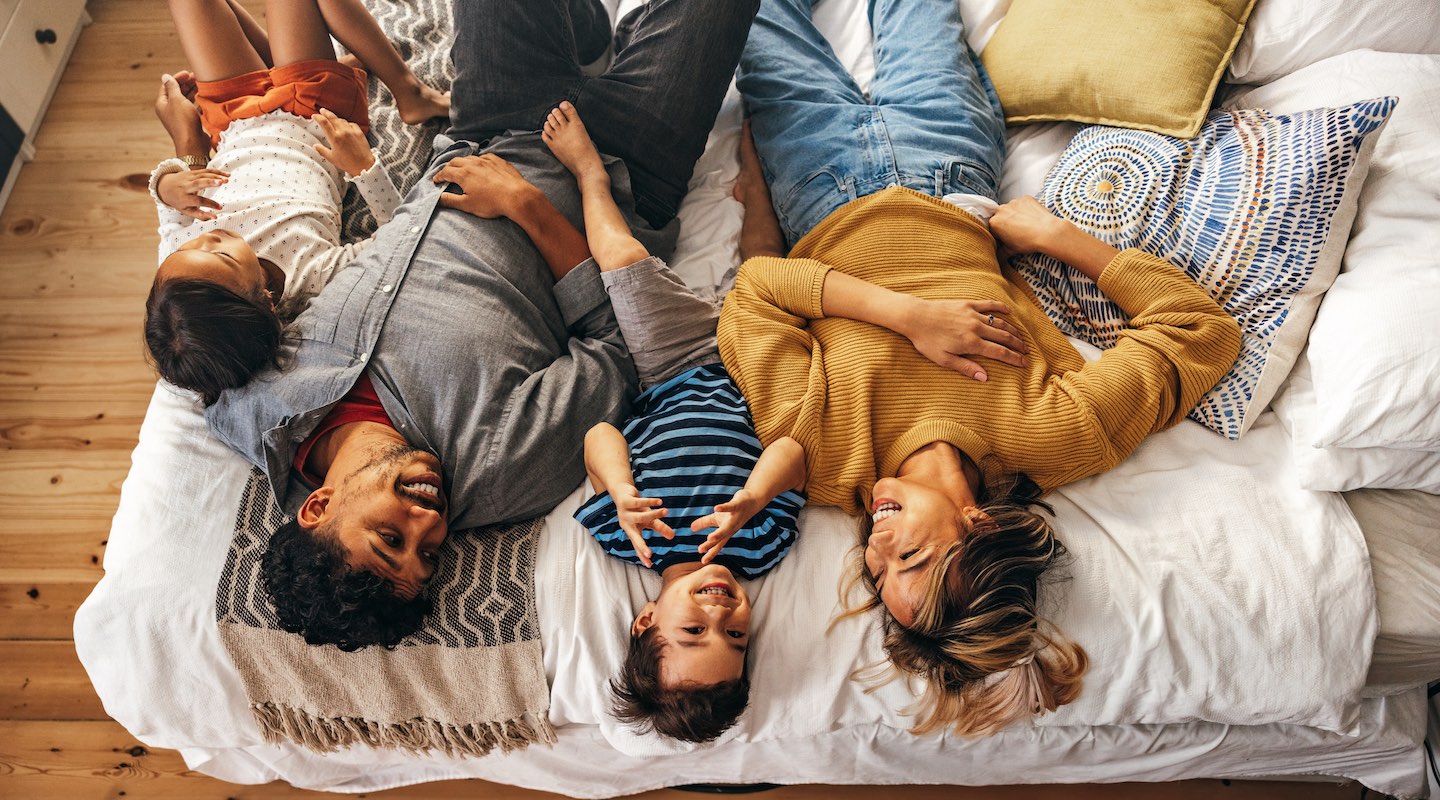 family on floor